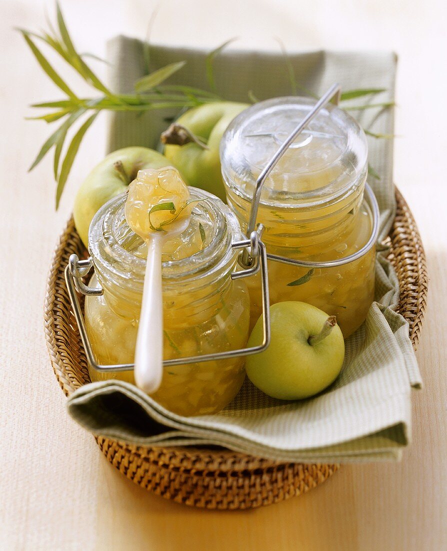 Apple and pear jam with tarragon