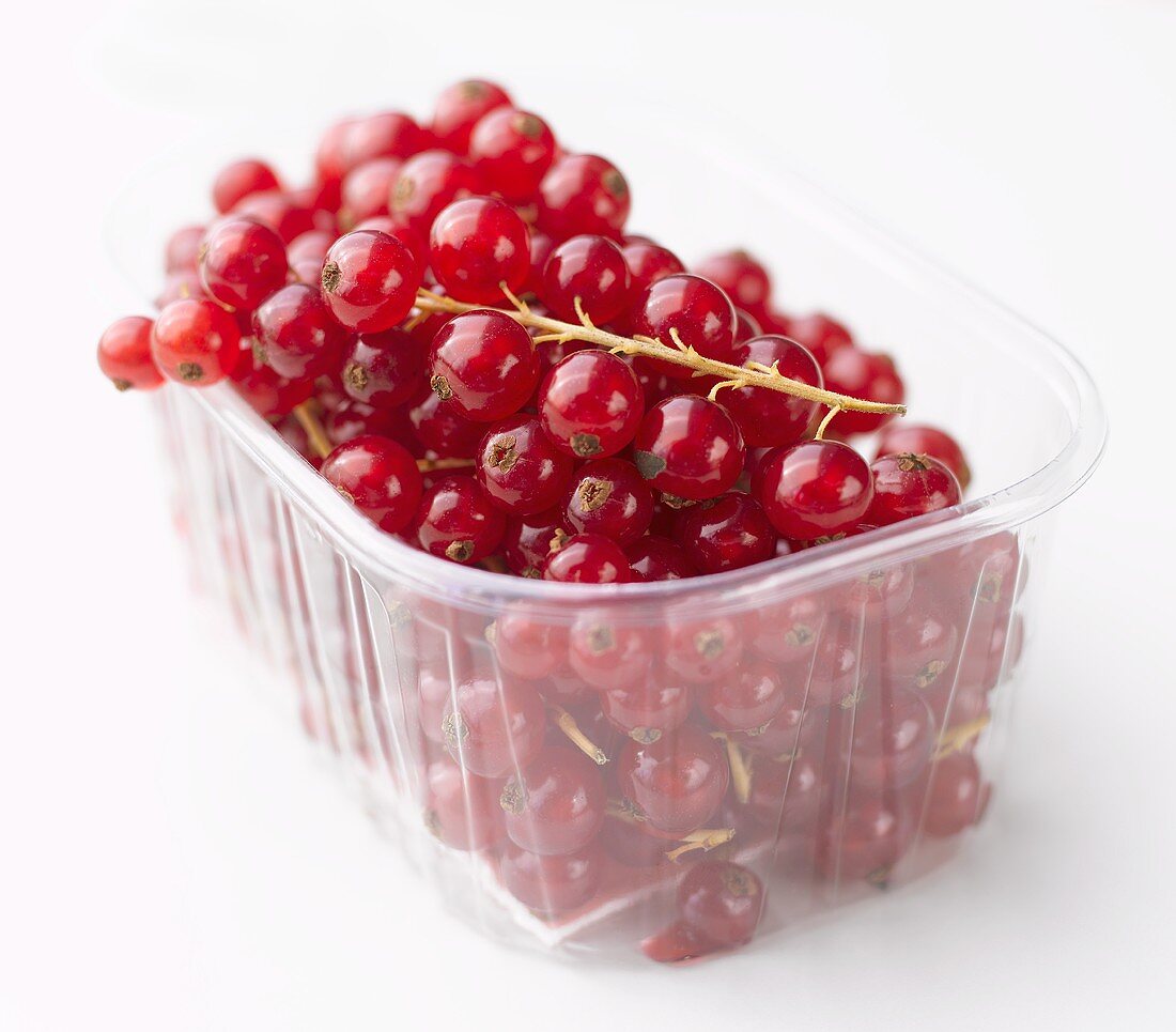 Redcurrants in plastic punnet