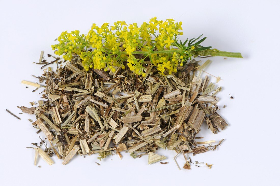 Lady's bedstraw, fresh and dried
