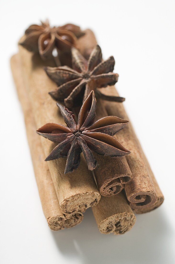 Cinnamon sticks and star anise