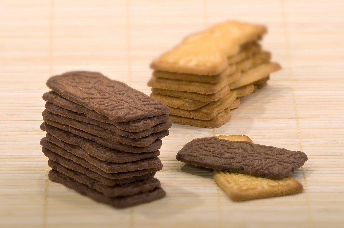 Spekulatius cookies, stacked