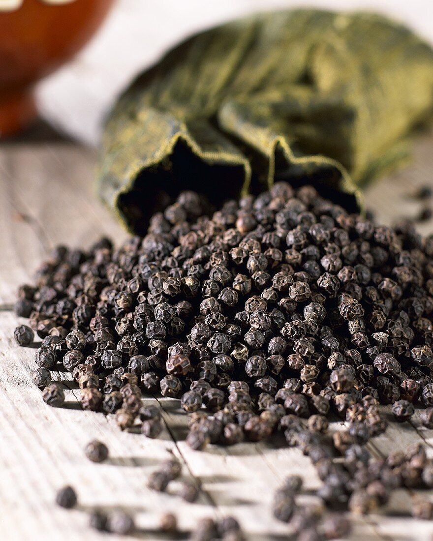 Black Kampot peppercorns