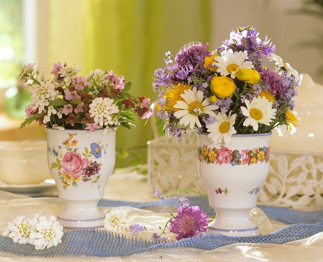 Posies of spring flowers