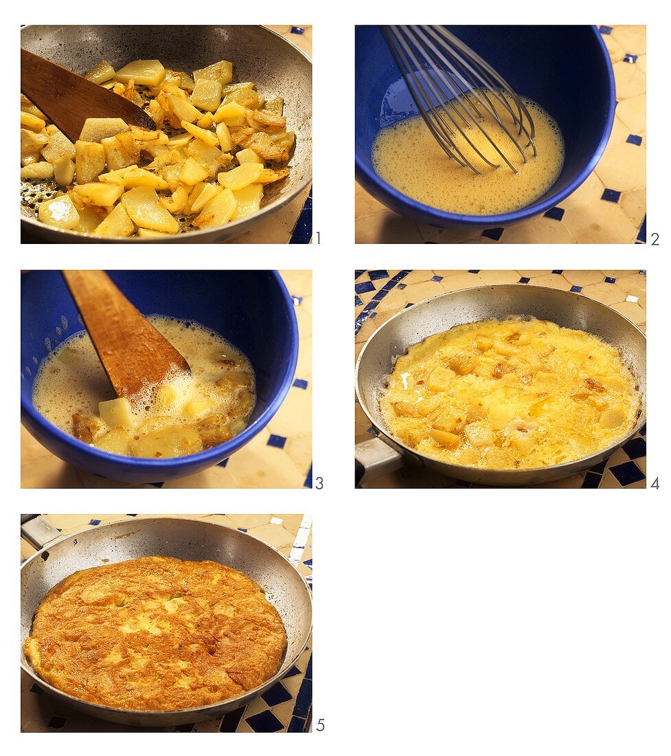 Making Spanish tortilla