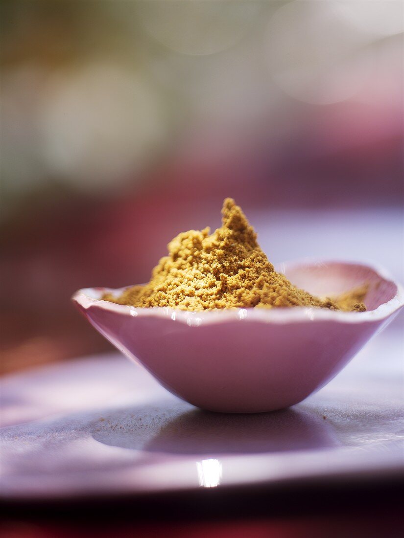 Spice mixture in small dish
