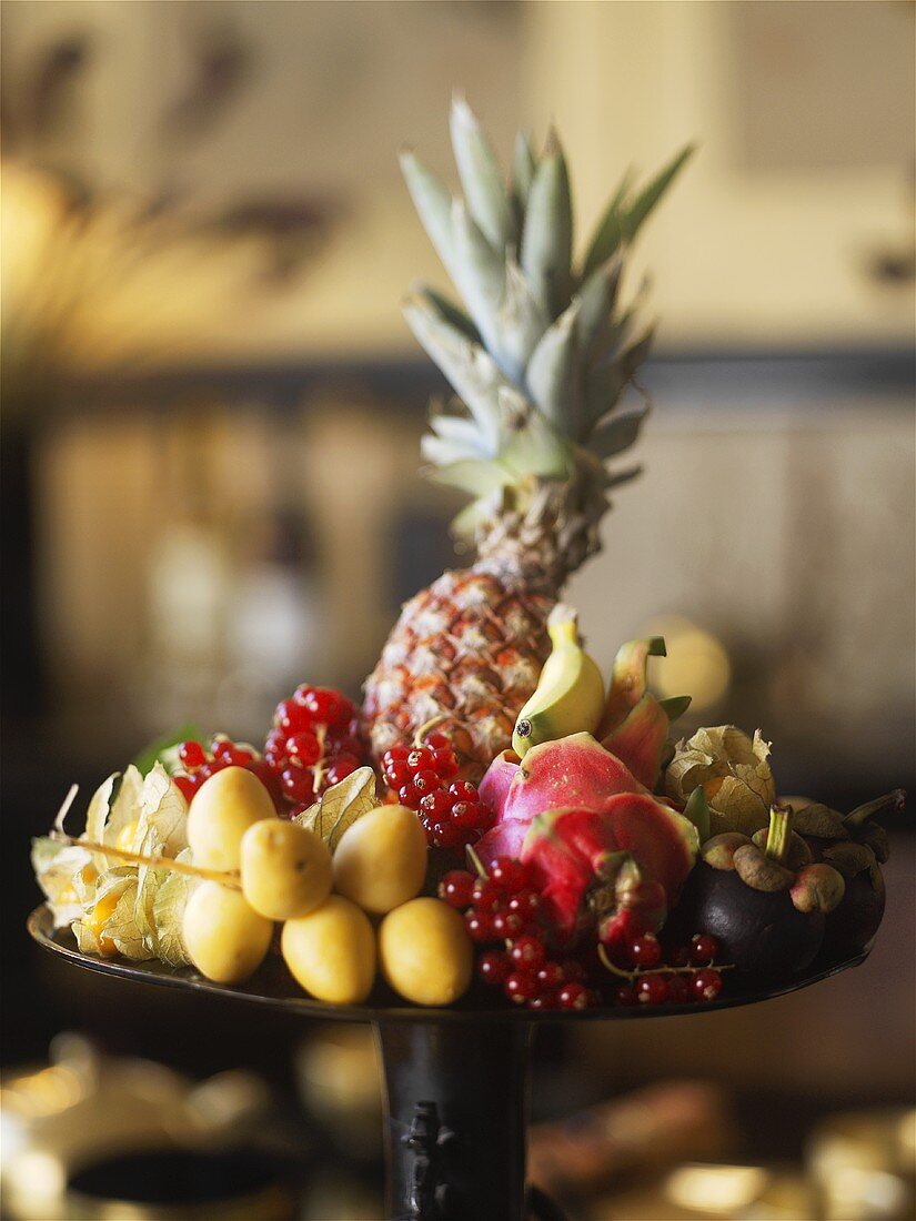 Still life with exotic fruit