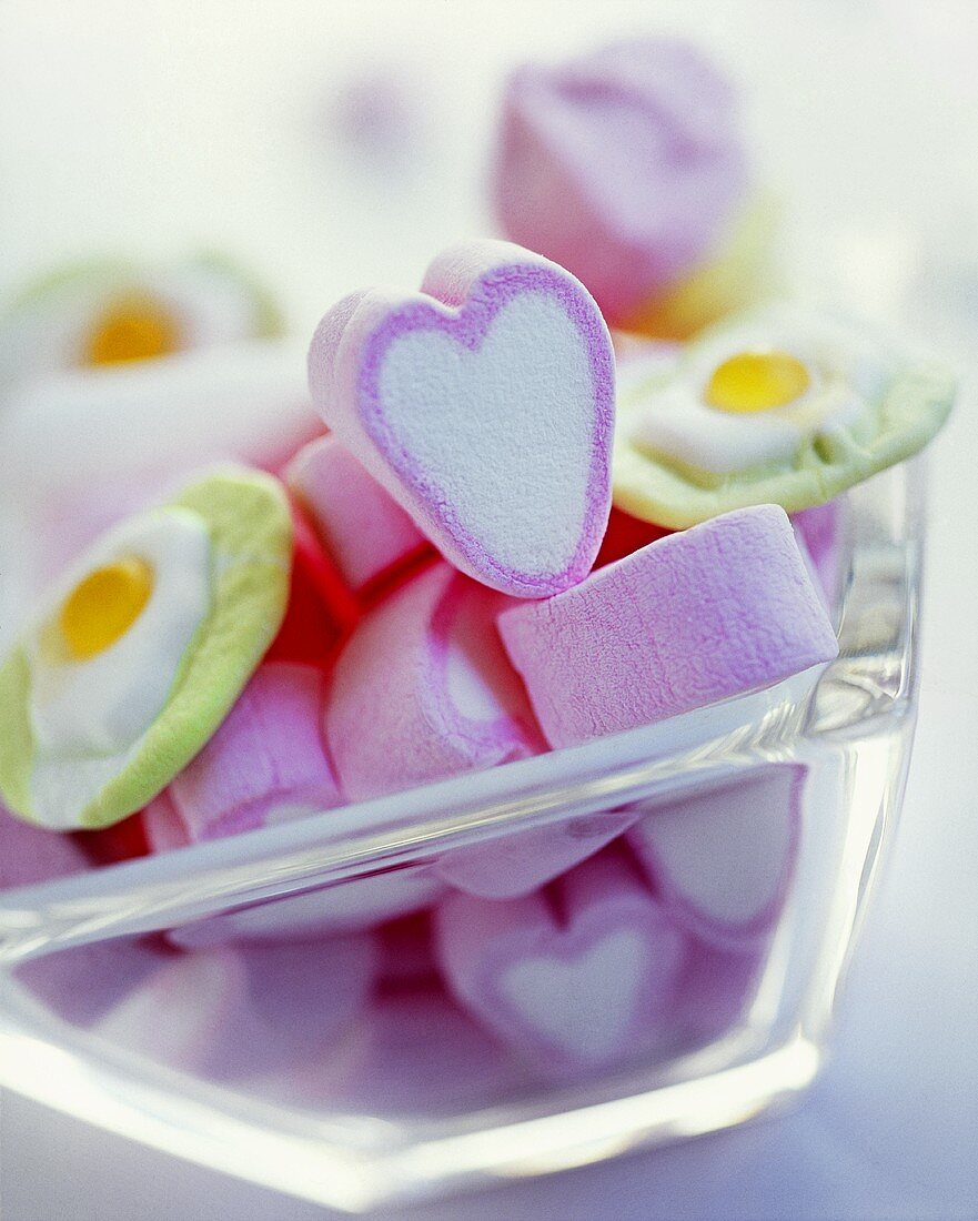 Marshmallow hearts for Valentine's Day
