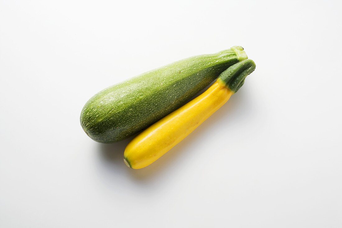 Courgettes, green and yellow