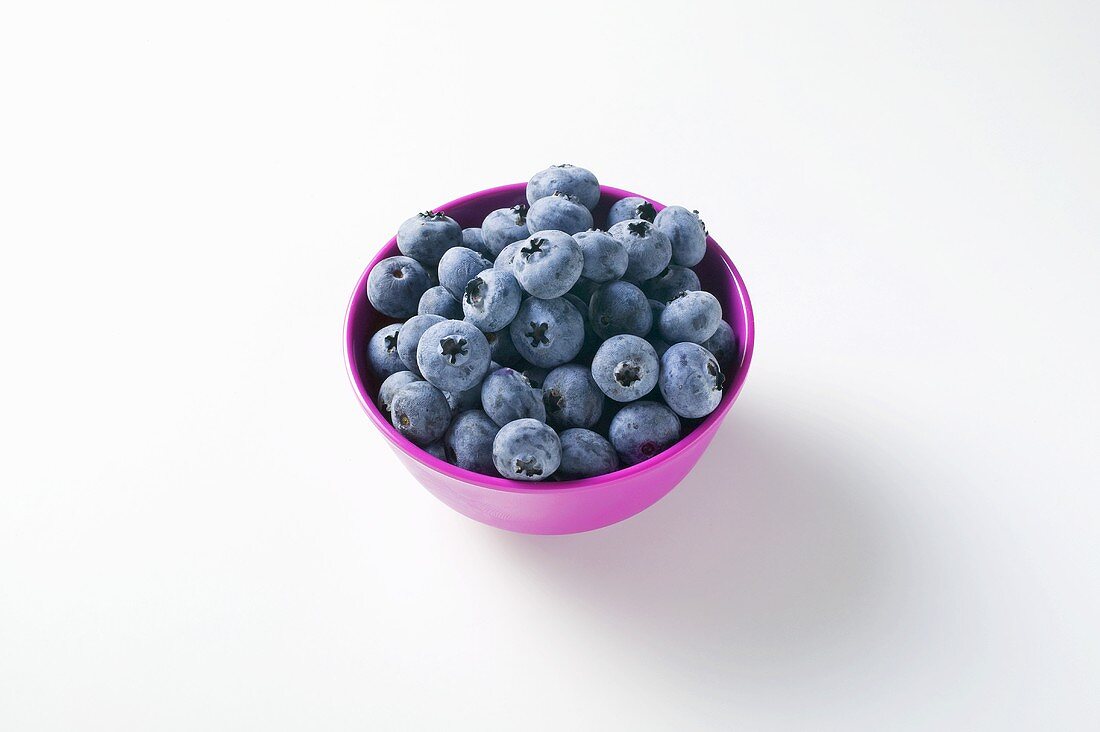 Blueberries in a dish