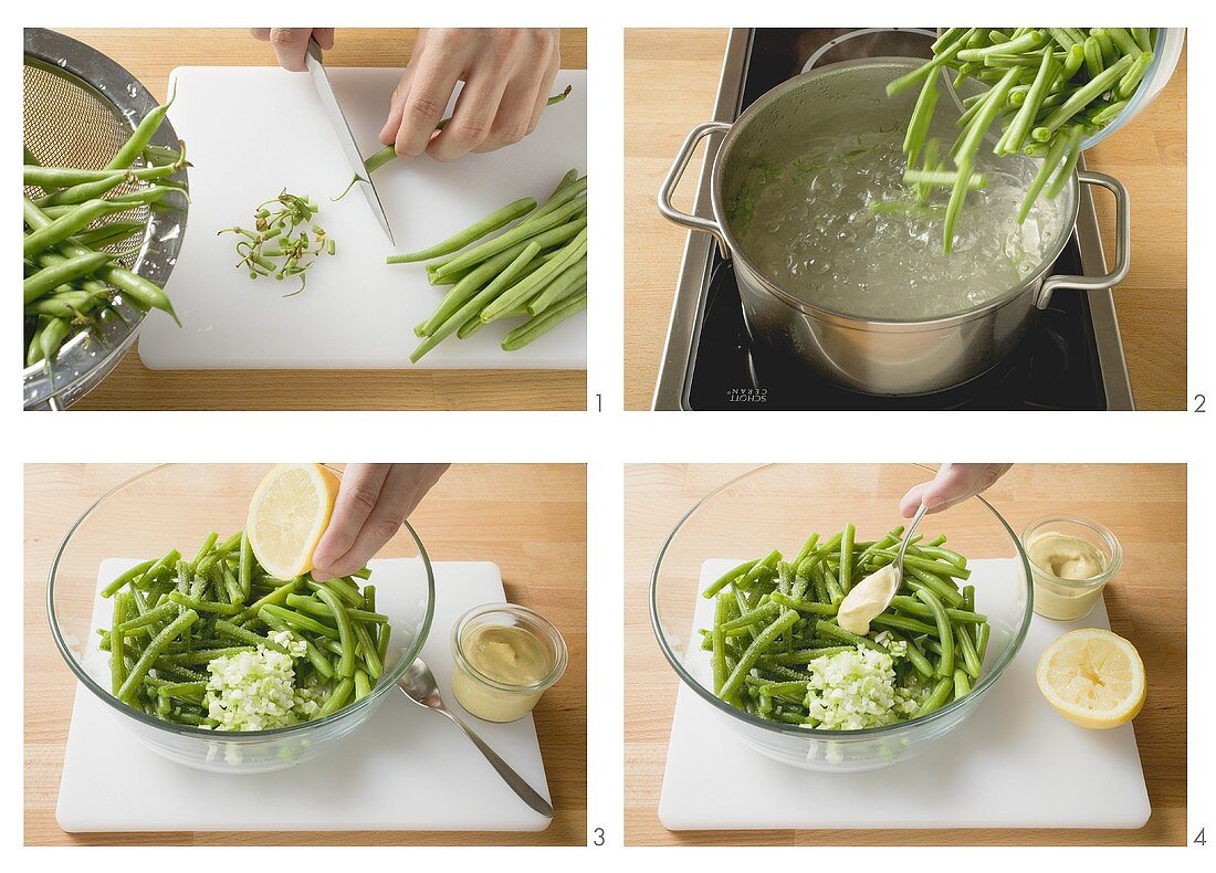 Grünen-Bohnen-Salat zubereiten