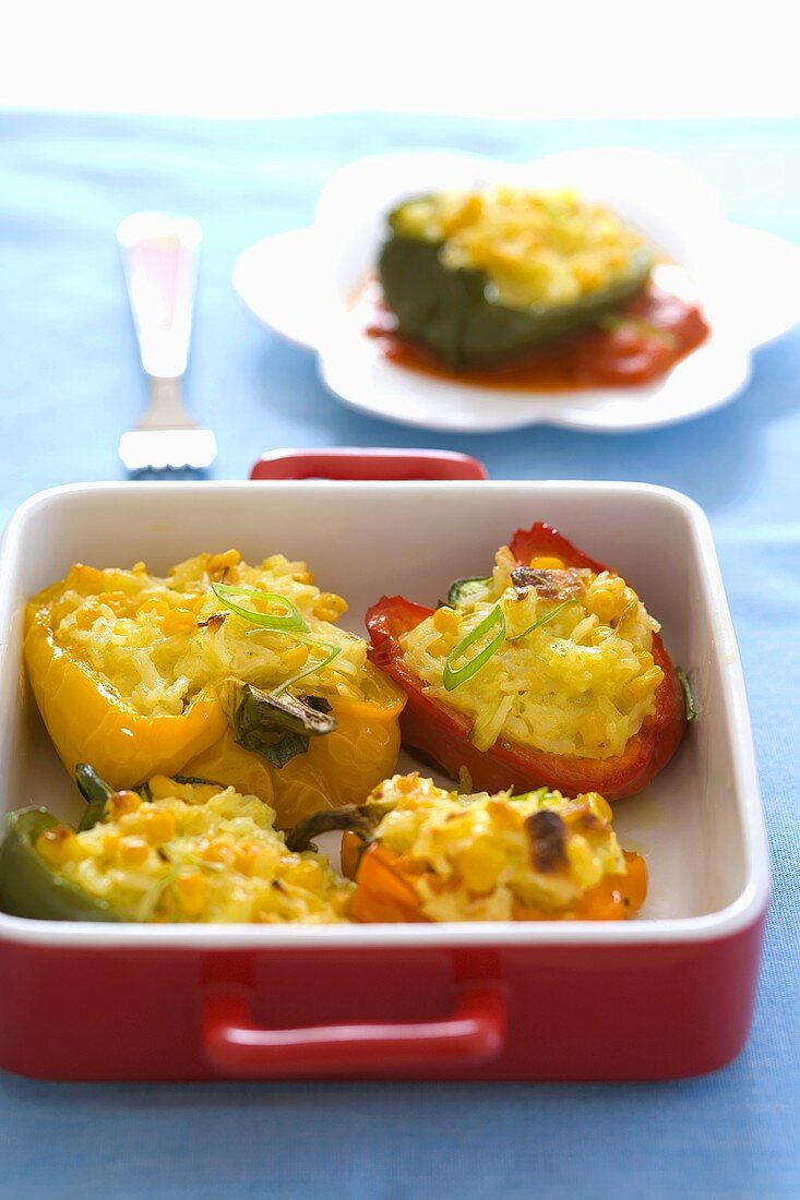 Peppers stuffed with rice and sheep's cheese, Bulgaria