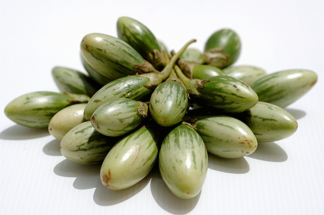 Green Thai aubergines