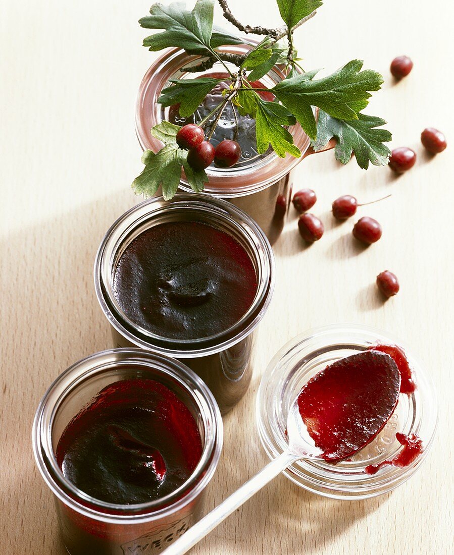 Haw and elderberry jelly