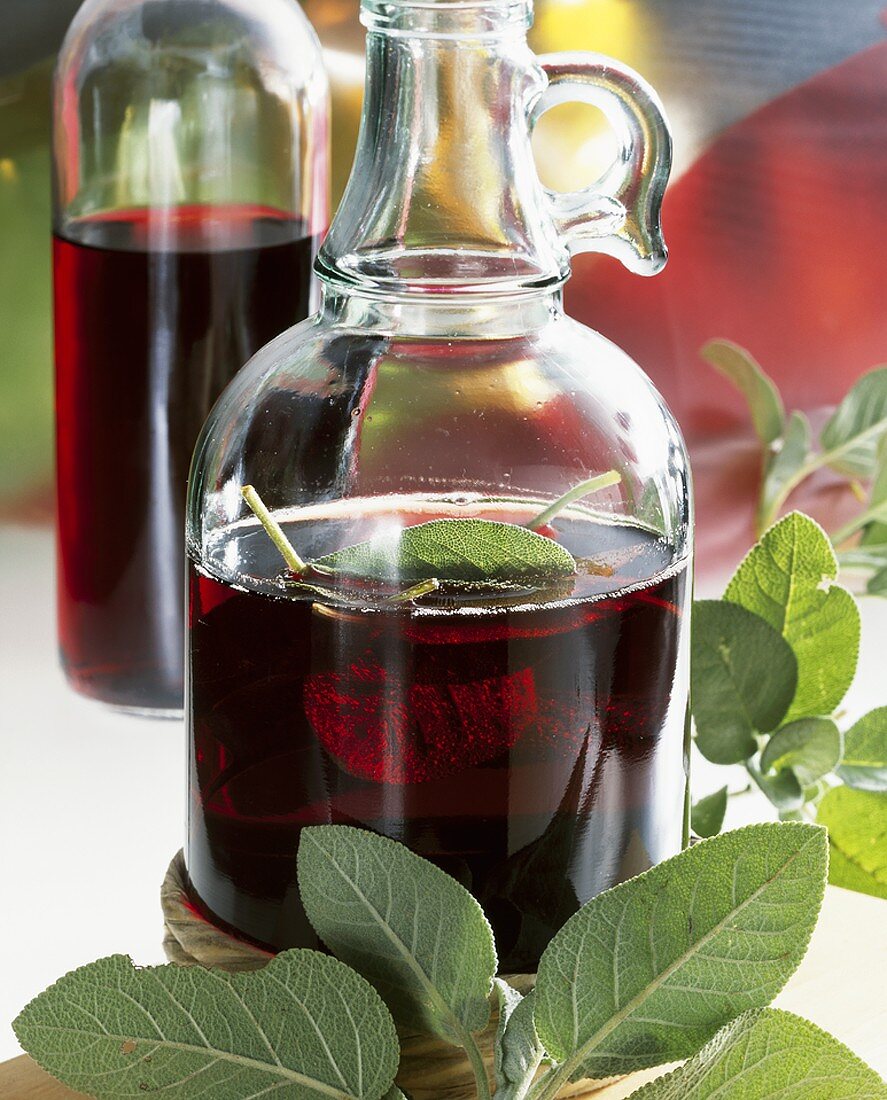 Home-made sage vinegar