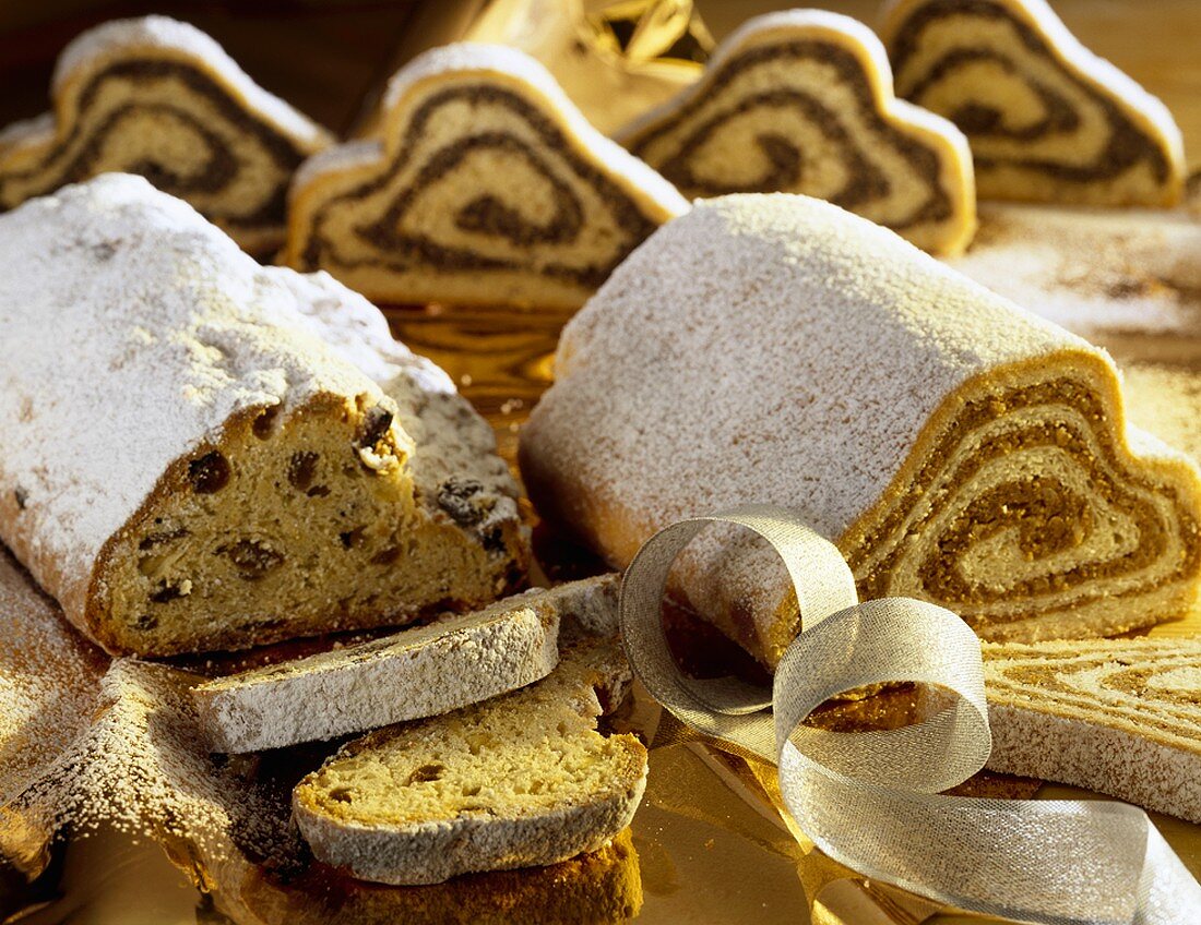 Weihnachtsstollen, Nussstollen, Mohnstollen