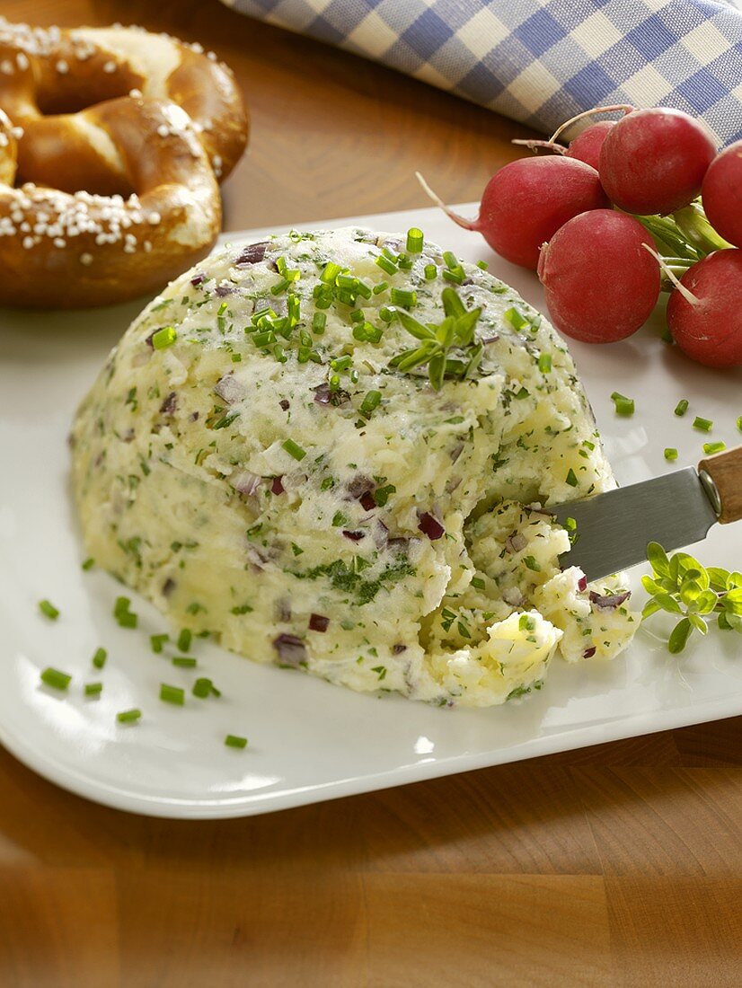Traditional Bavarian potato spread