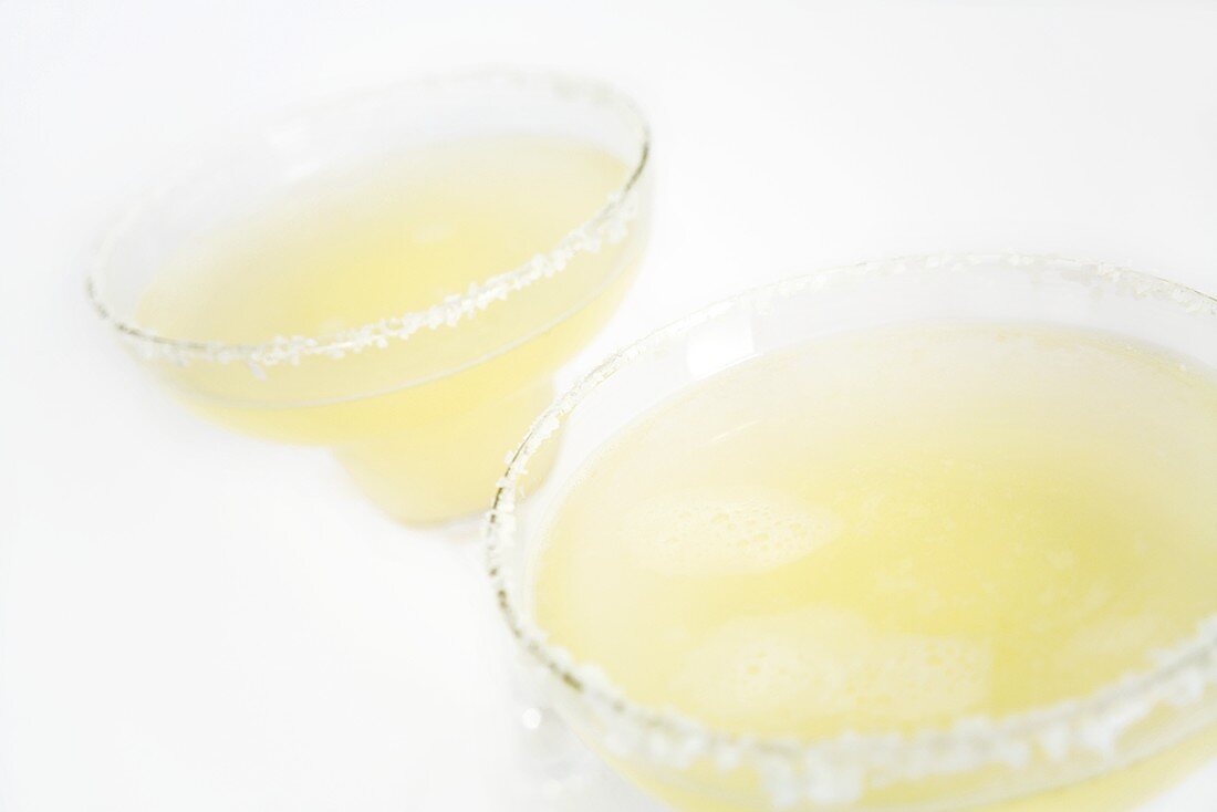 Two Margarita cocktails (detail)