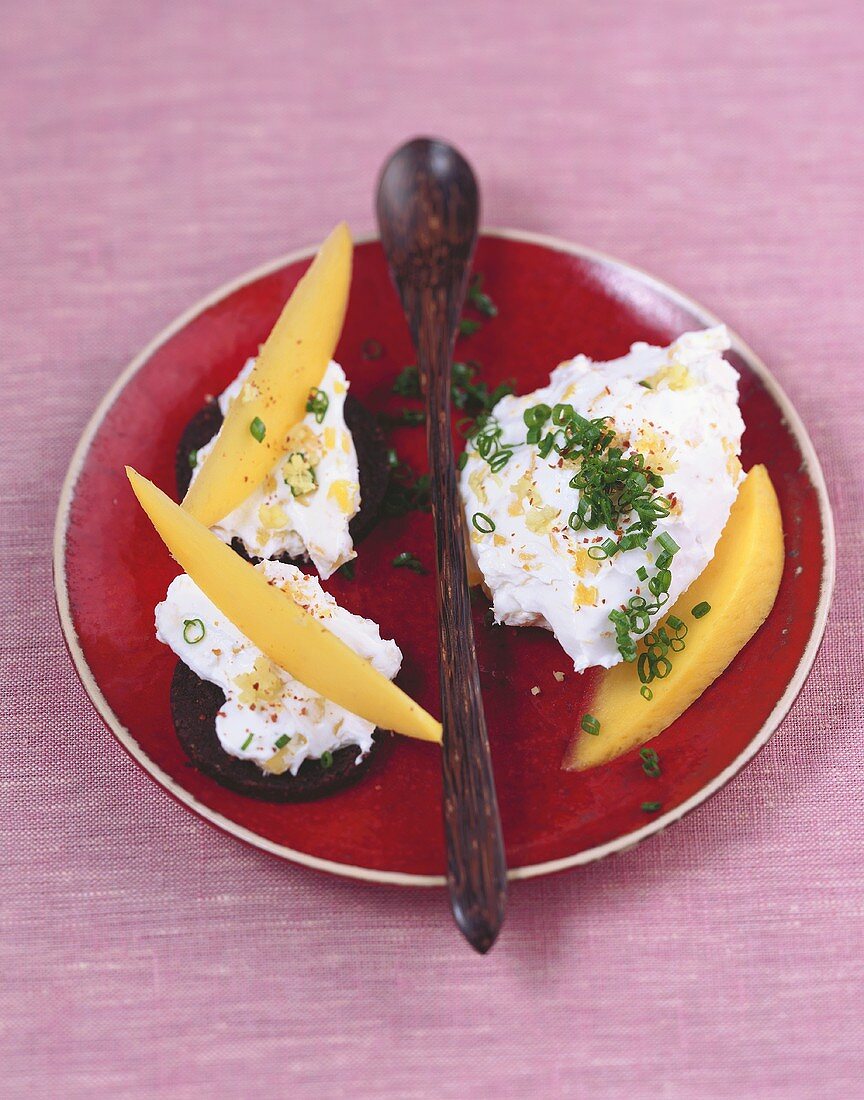 Mango-Frischkkäse mit Ingwer