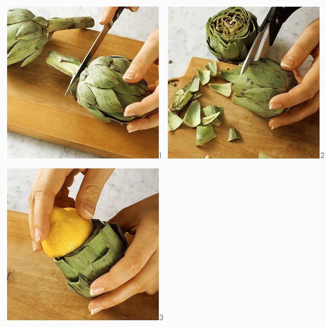 Preparing artichokes