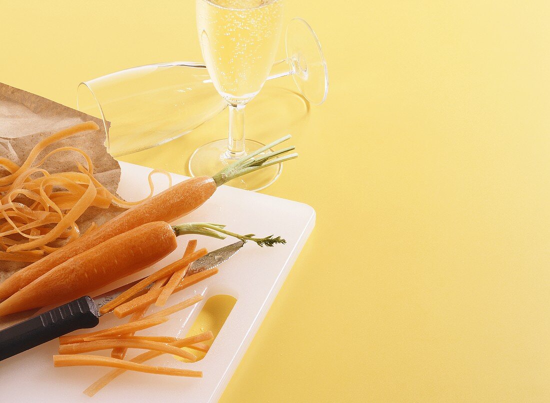 Carrots and sparkling wine