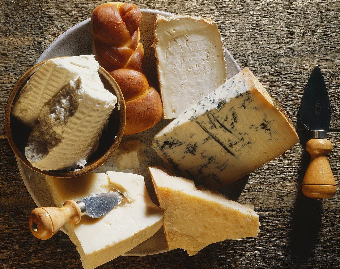 Still life with Italian cheeses