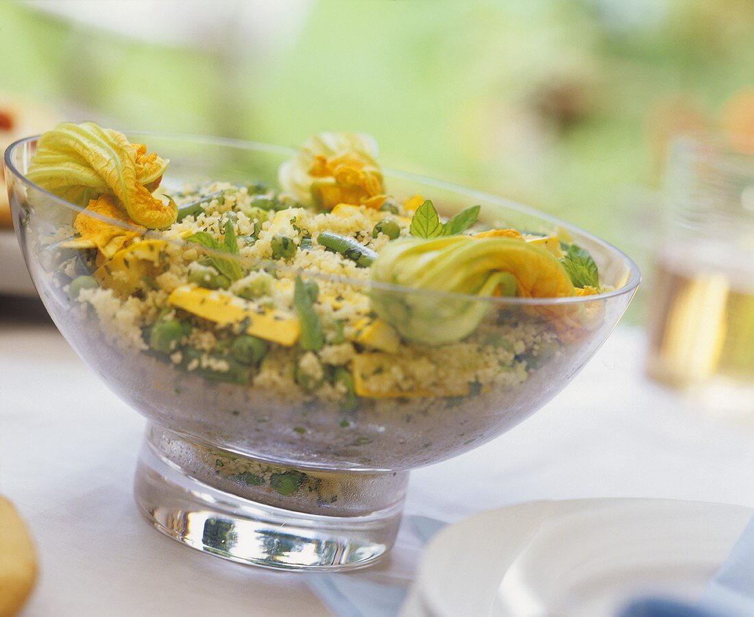 Couscous mit Zucchiniblüten