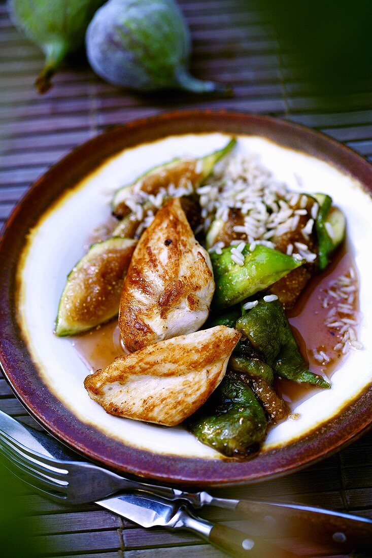 Chicken breast with figs