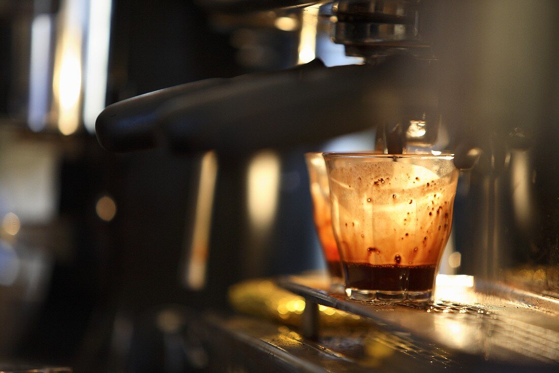 Espressomaschine im Café