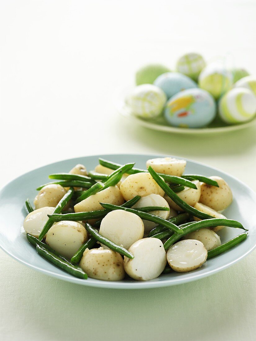 Potato and bean salad for Easter