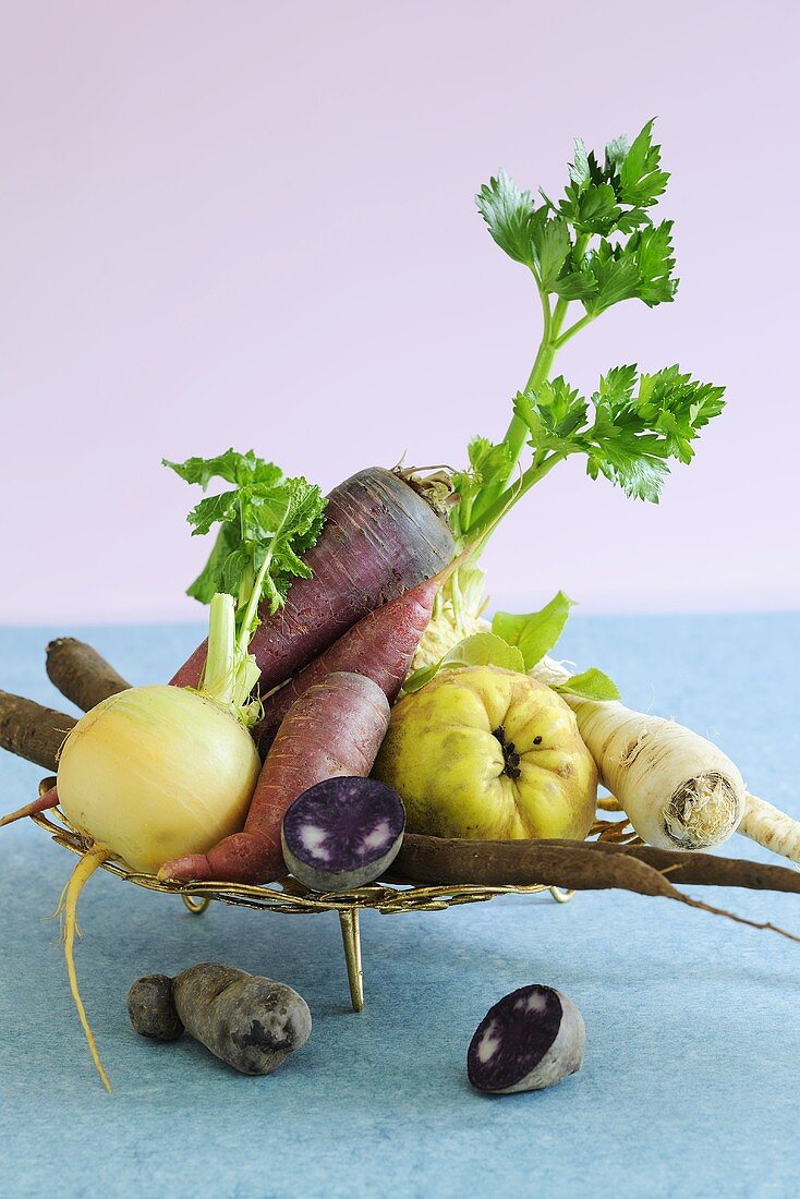 Still life with winter vegetables