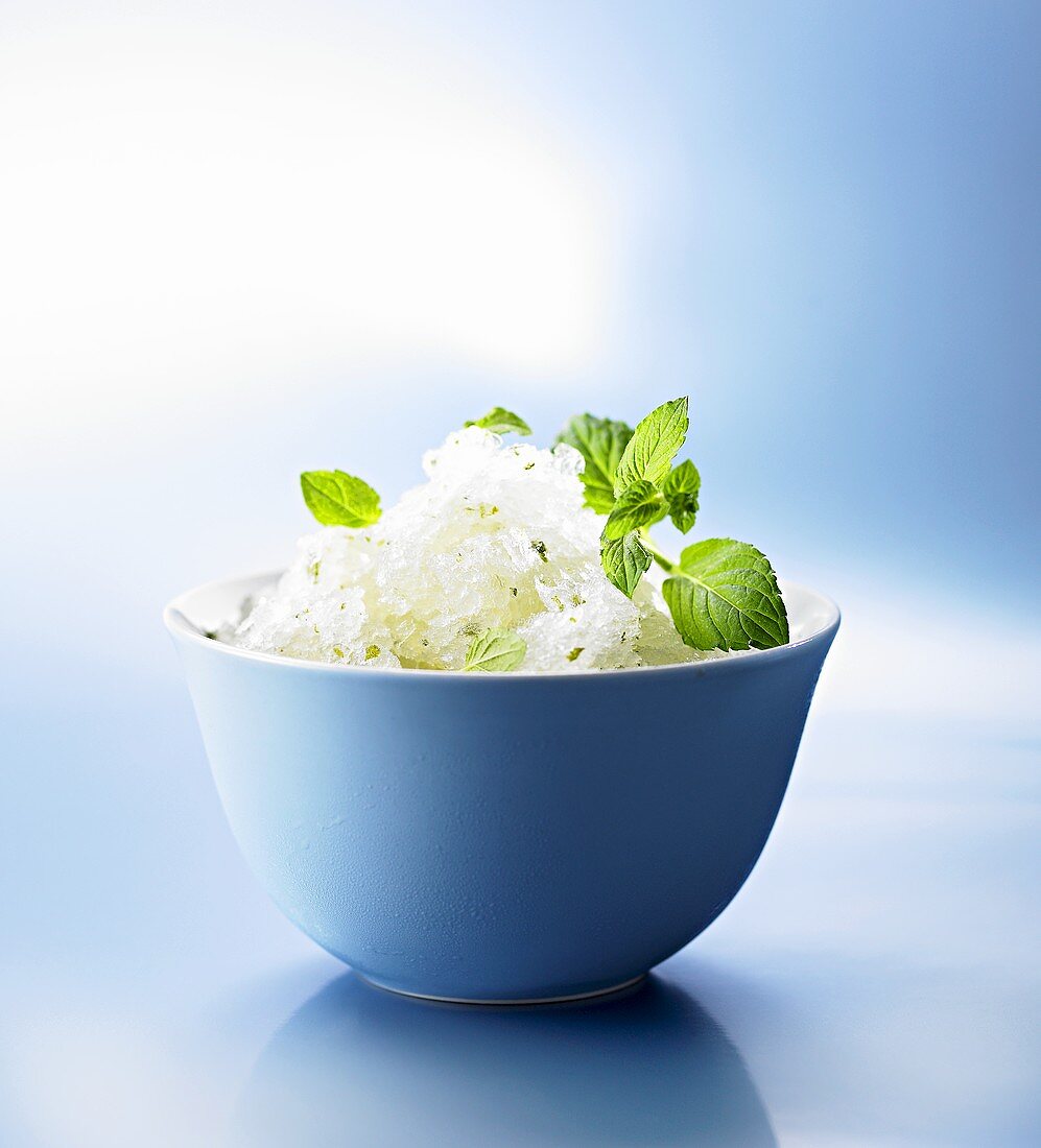 Frozen Mojito in a bowl