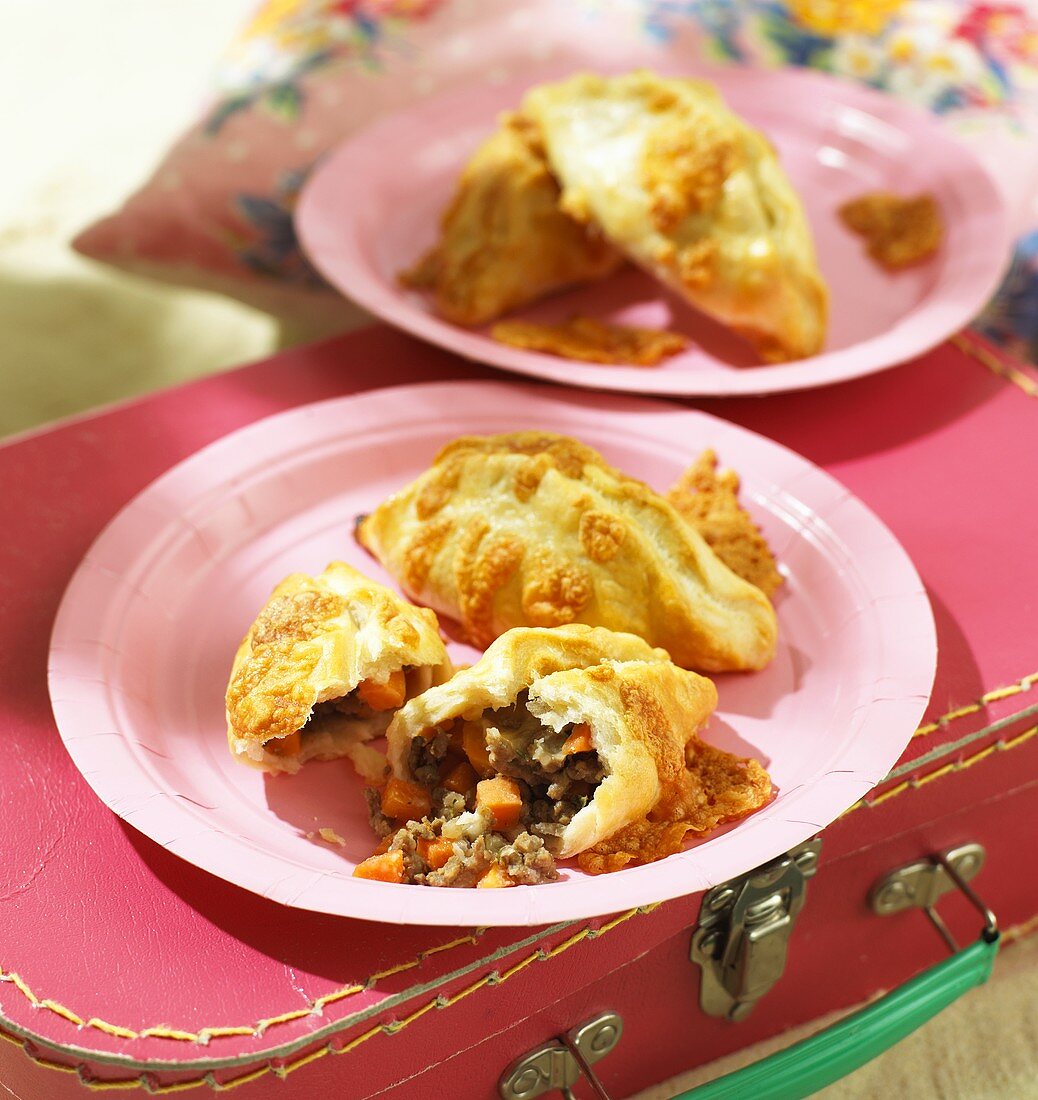 Mince pasties with cheese for children
