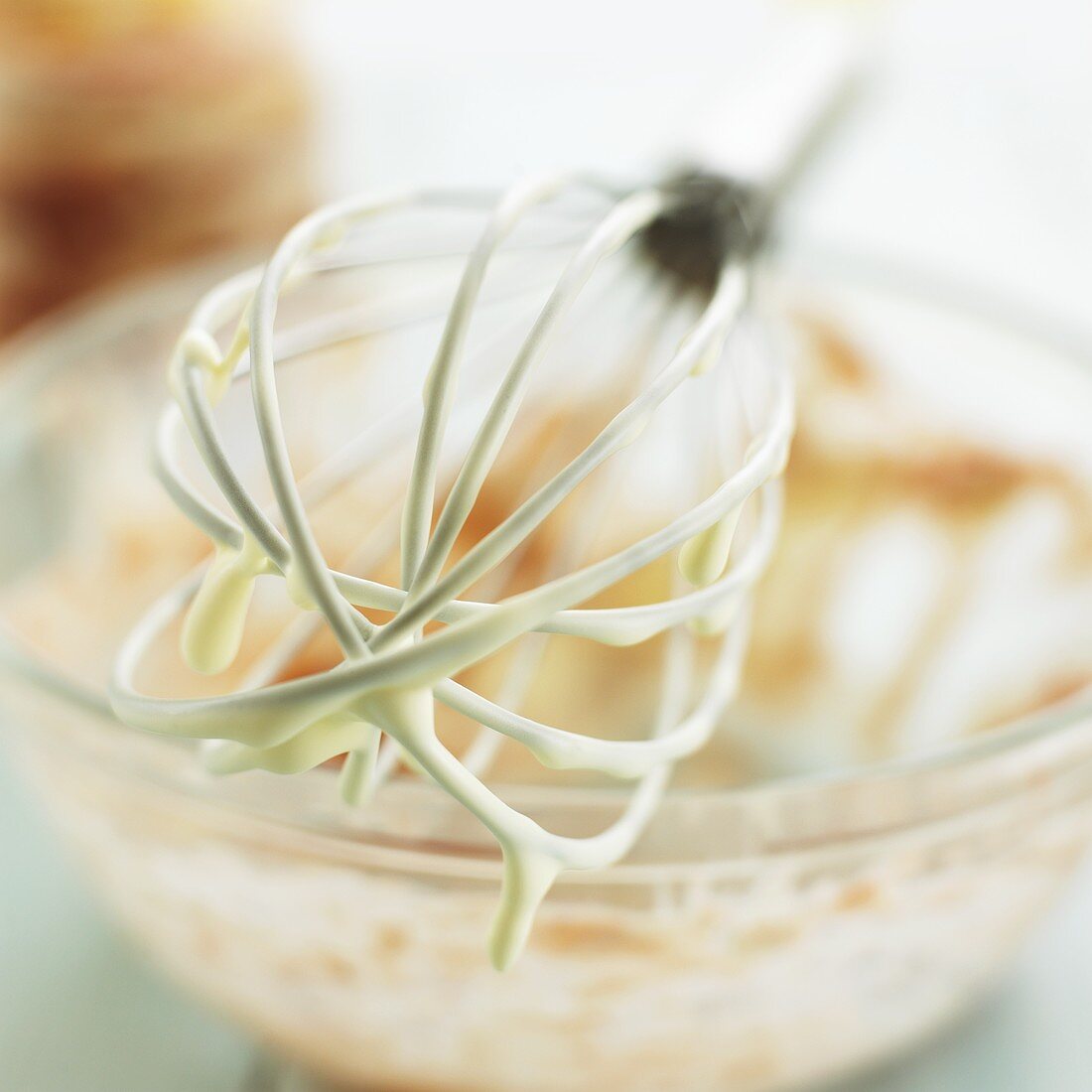 Used whisk on mixing bowl