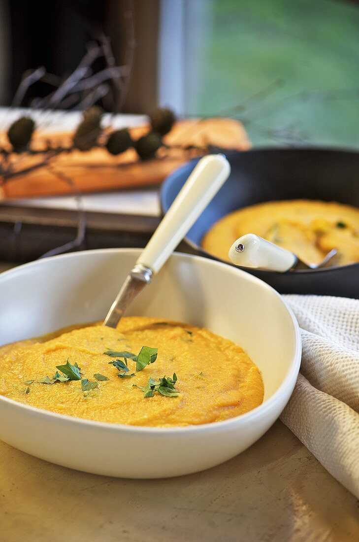 Red lentil and coconut soup