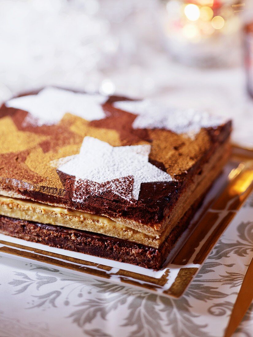 Opera cake (Chocolate cake, France)