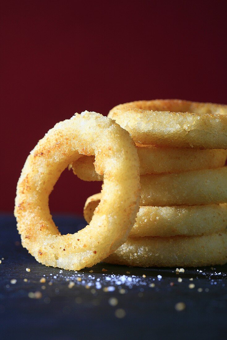 Deep-fried squid rings