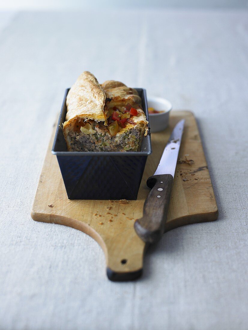 Greek mince and tomato pie