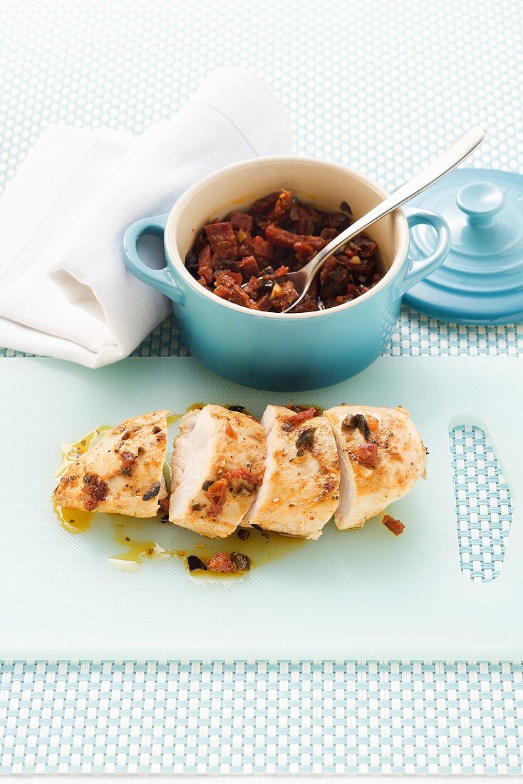 Chicken with chorizo and dried tomatoes