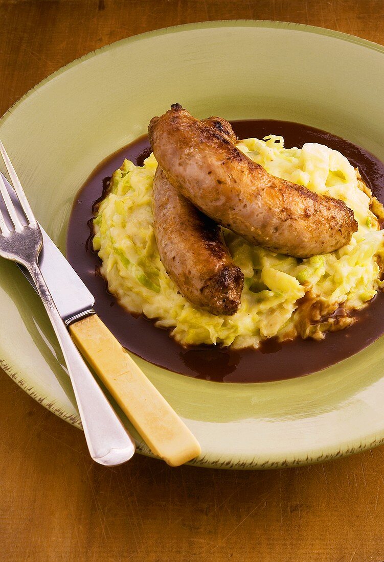 Sausage and mash with gravy