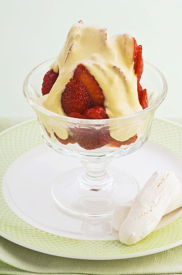 Erdbeeren mit Zabaione