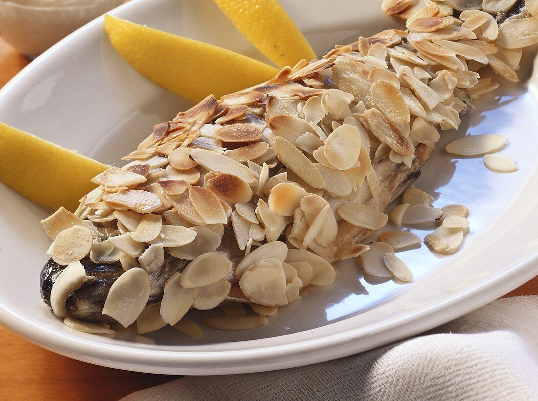 Trout with almond crust