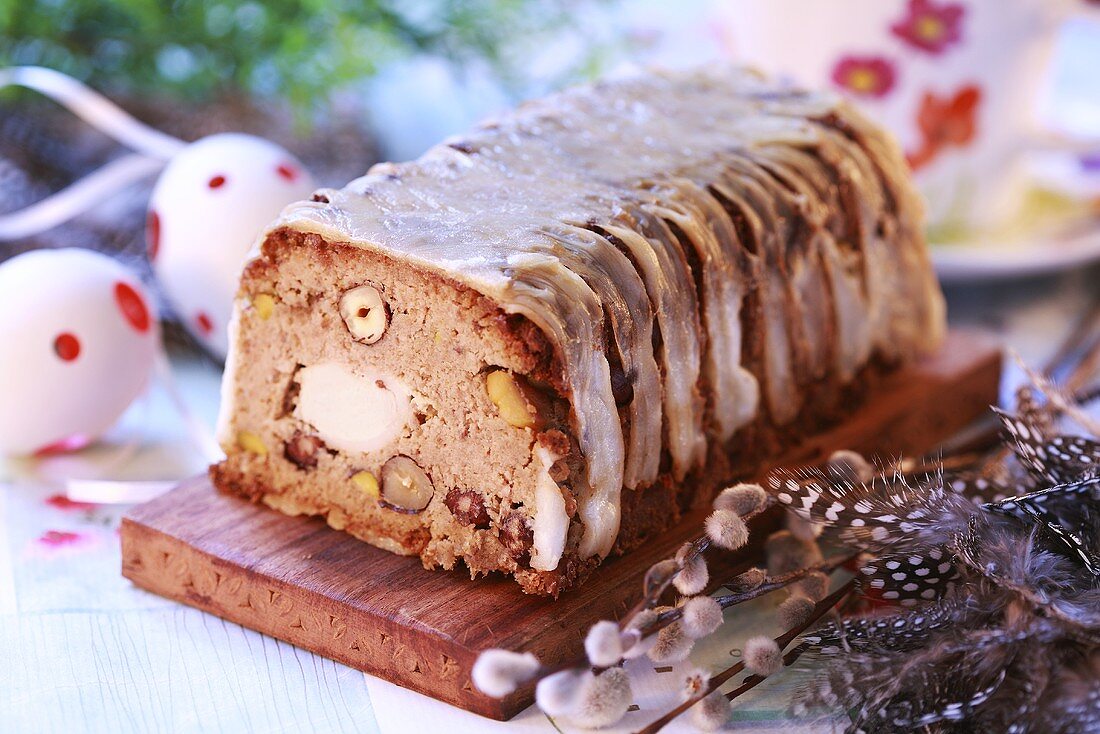 Rabbit terrine with nuts for Easter