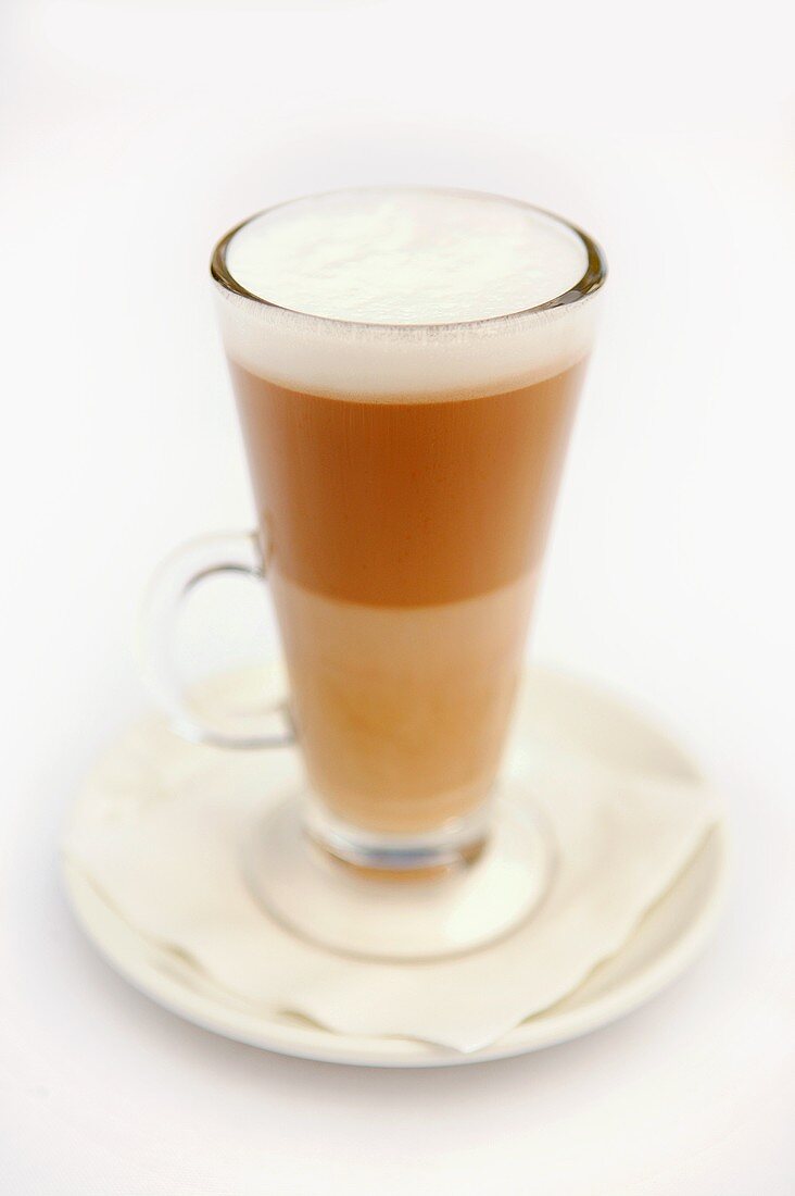 Caffè latte in glass