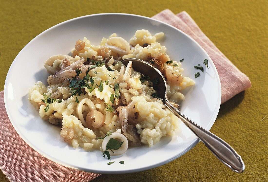 Risotto with seafood