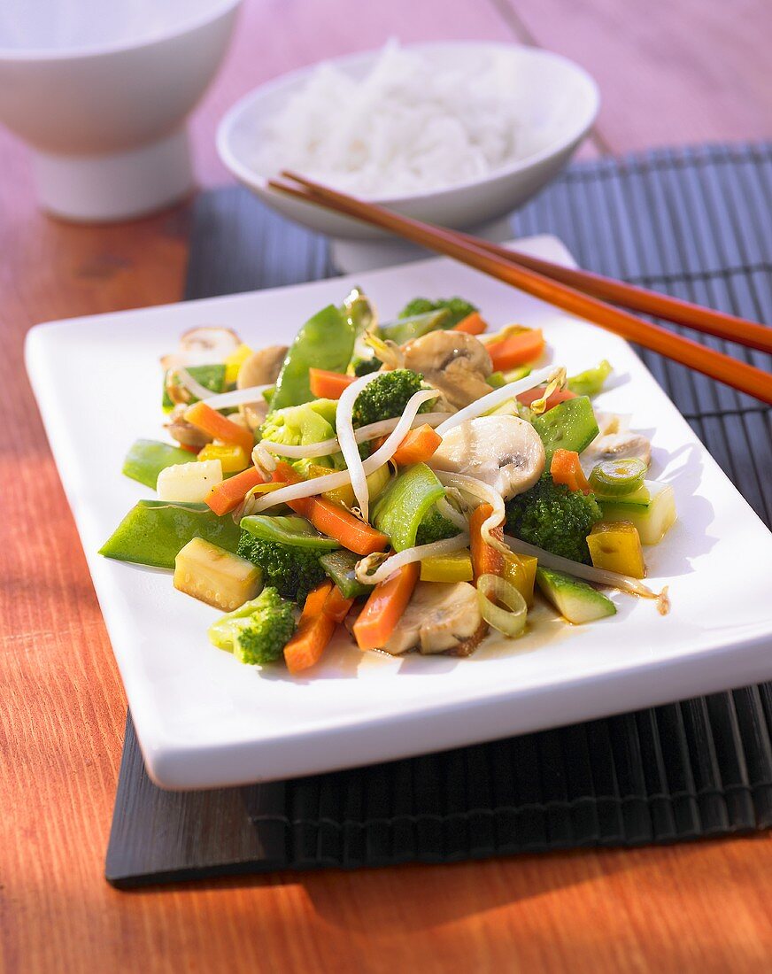 Stir-fried mixed vegetables