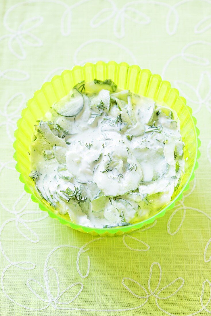 Mizeria (Cucumber salad with sour cream and dill, Poland)