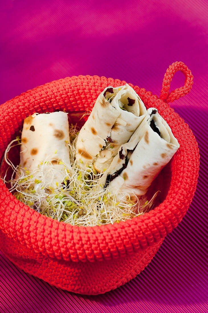 Wraps with sprouts