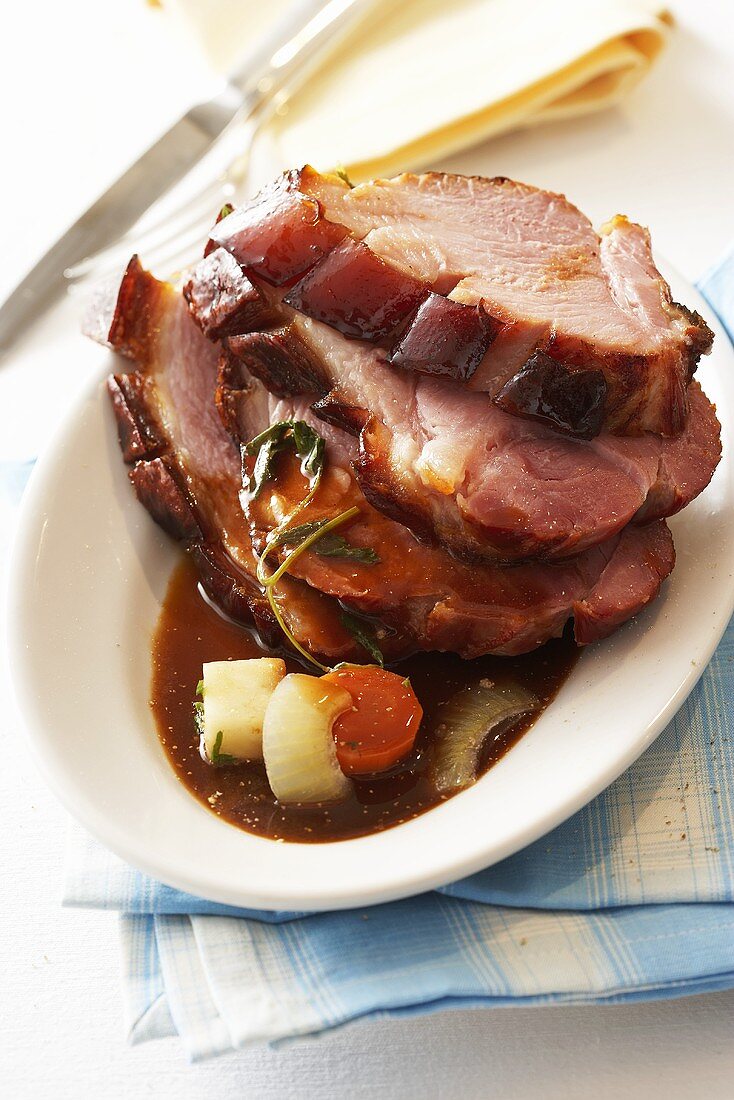 Roast pork with crackling