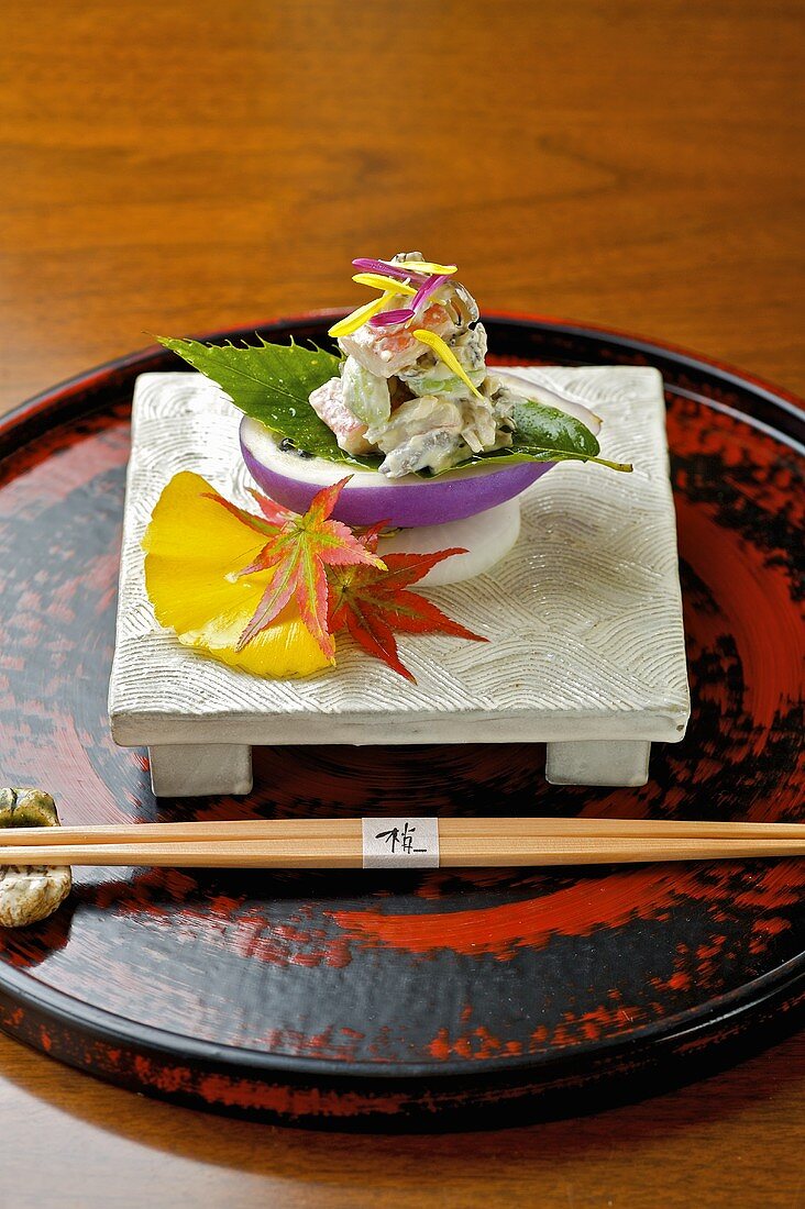 Exotic fish and fruit salad (Japan)