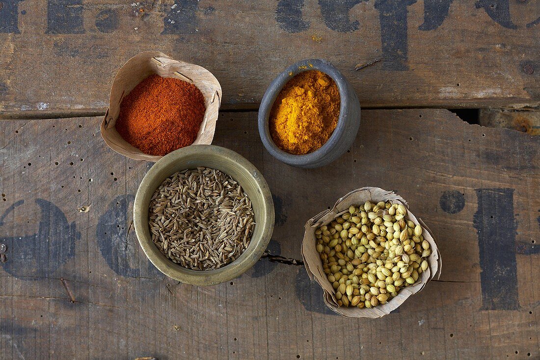Ingredients for curry powder